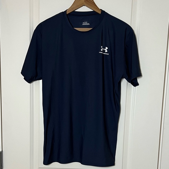 Under Armour Rash Guard Navy Blue Short Sleeve Tee XXL - Picture 5 of 5